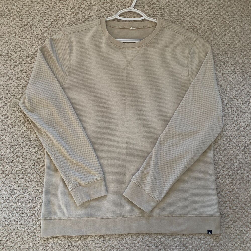 Sperry Tan Checkered Long Sleeve Tee Size M